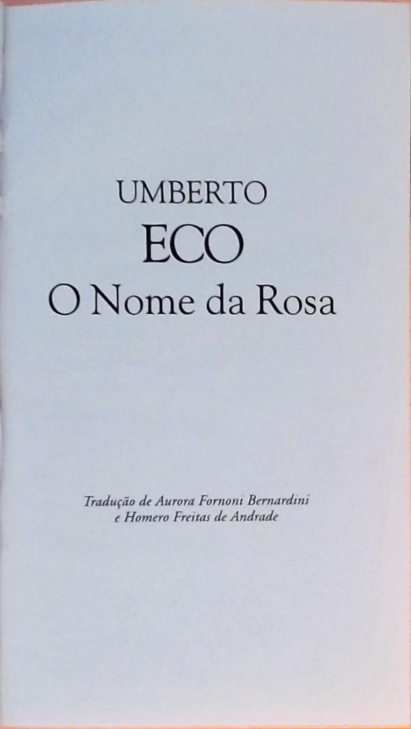 O Nome Da Rosa