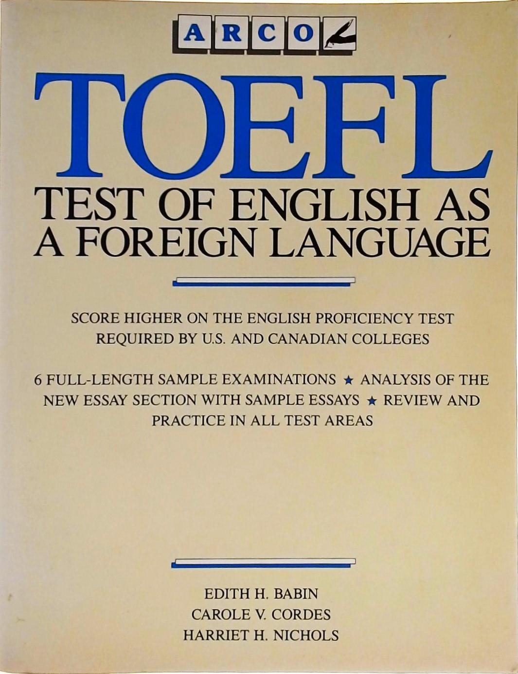 Test Of English As A Foreign Language