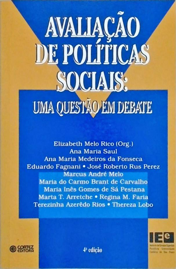 Avaliação De Políticas Sociais