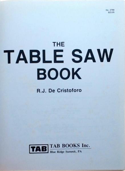 The Table Saw Book