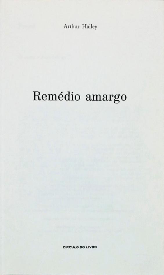 Remédio Amargo