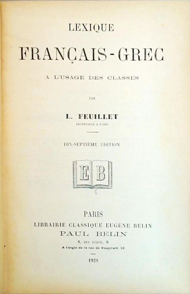 Lexique - Français-Grec