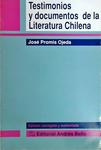 Testimonios Y Documentos De La Literatura Chilena