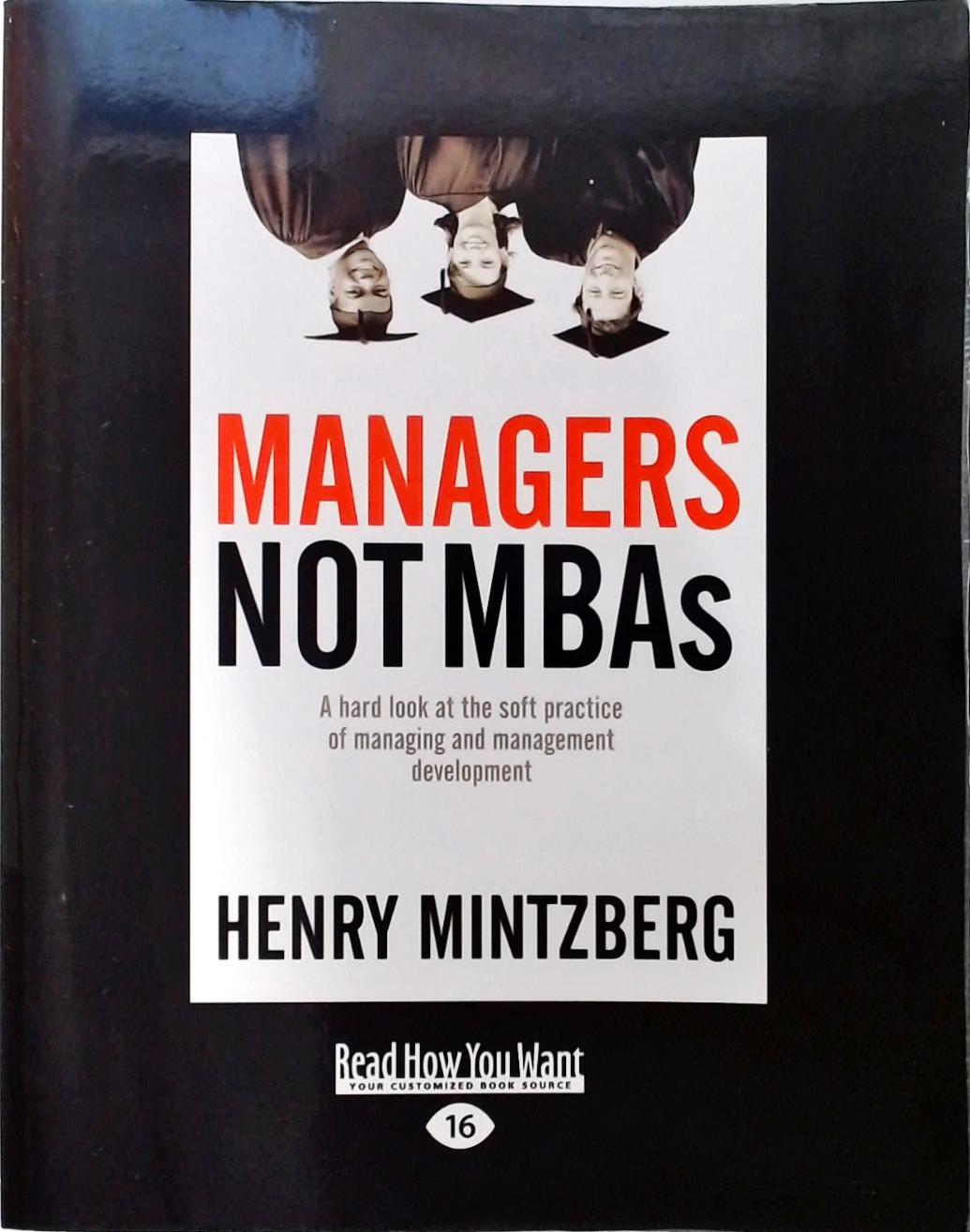 Managers Not MBAs - Volume 1