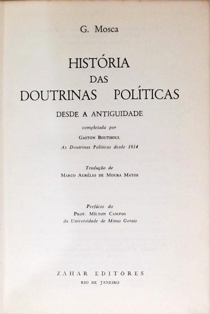 História Das Doutrinas Políticas