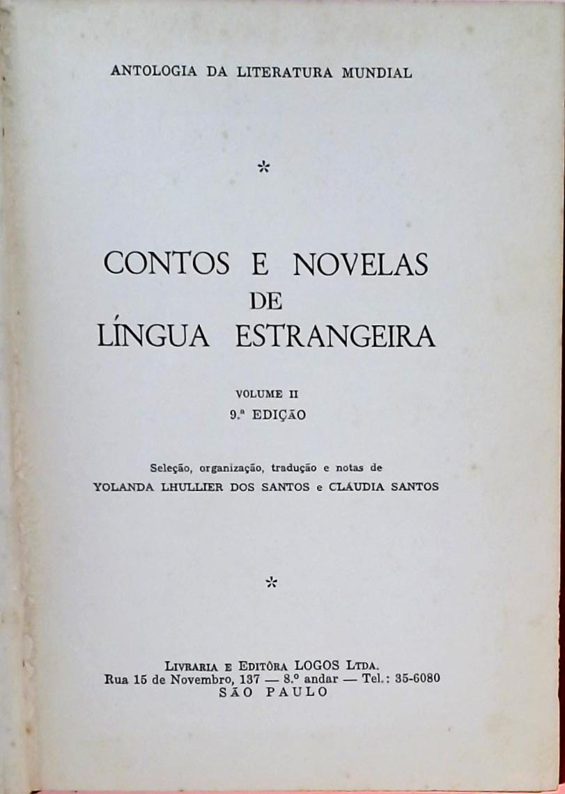 Contos e Novelas de Língua Estrangeira - Volume 2