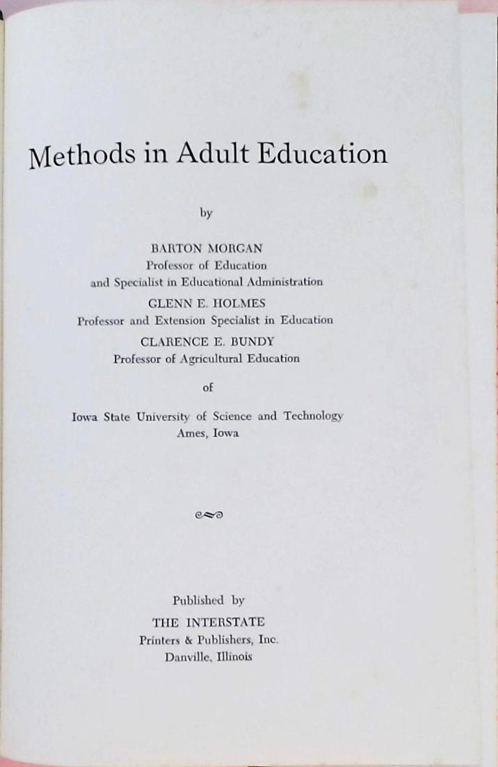 Methods in Adult Education