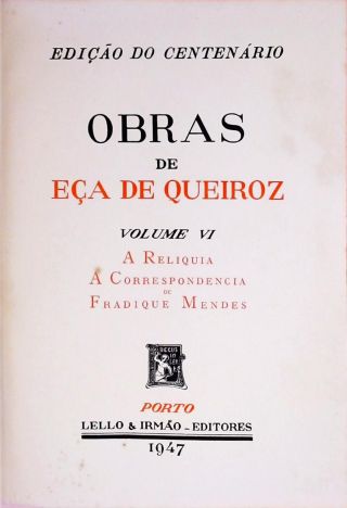 Obras De Eça De Queiroz - Volume 9