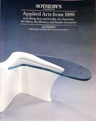 Sotheby's - Applied Arts From 1880 Including Arts And Crafts, Art Nouveau, Art Deco, Art Pottery And