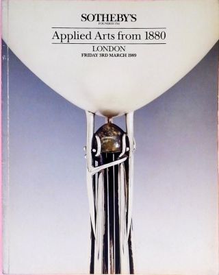 Applied Arts From 1880 - London Friday 3Rd March 1989