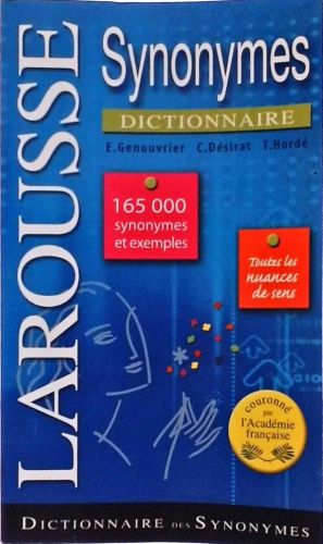 Dictionnaire Des Synonymes / Dictionary of Synonyms