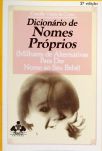 Dicionário De Nomes Próprios