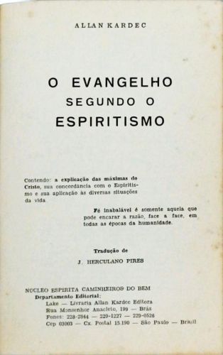 O Evangelho Segundo o Espiritismo