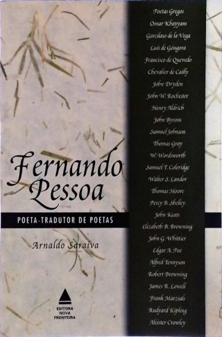 Fernando Pessoa Poeta - Tradutor De Poetas
