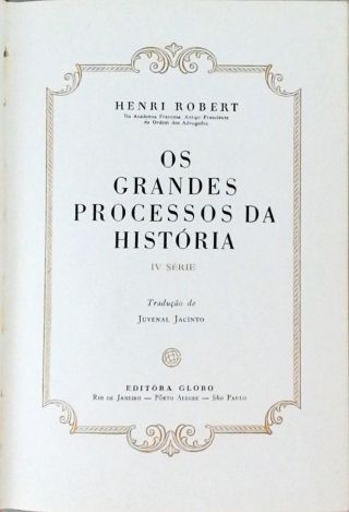 OS GRANDES PROCESSOS DA HISTÓRIA