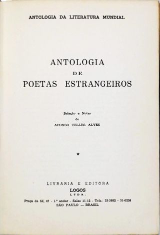 Antologia de Poetas Estrangeiros - Vol. 8
