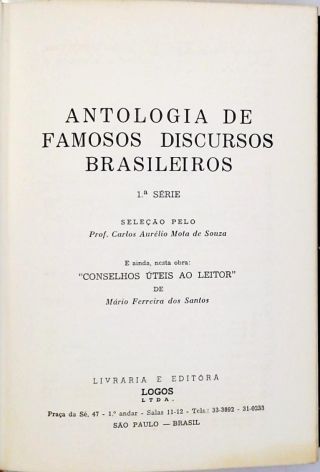 Antologia de Famosos Discursos Brasileiros