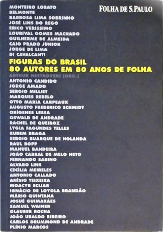 Figuras Do Brasil - 80 Autores Em 80 Anos De Folha 