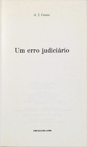 Um Erro Judiciário