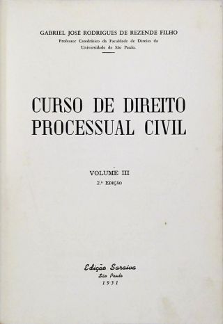 Curso de Direito Processual Civil - Vol. 3