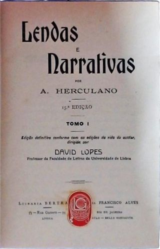 Lendas e Narrativas - 2 Volumes