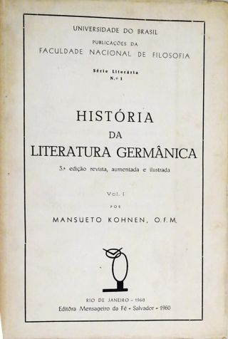 História da Literatura Germânica - Vol. 1