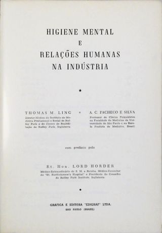 Higiene Mental E Relações Humanas Na Indústria