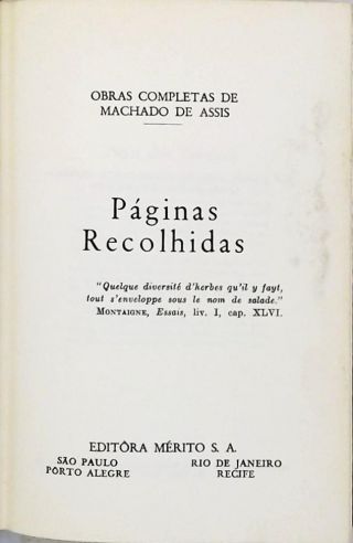 Páginas Recolhidas