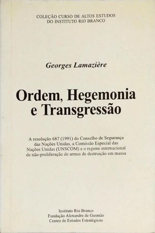 Ordem, Hegemonia e Transgressão