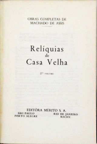 Relíquias de Casa Velha - Vol. 2