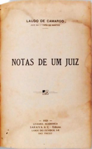 Notas de um Juiz