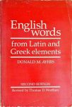 English Words from Latin and Greek Elements