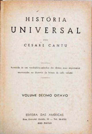 História Universal  - Vol. 18