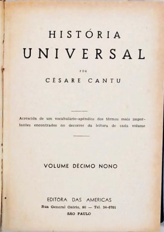 História Universal - Vol. 19