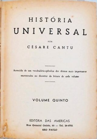 História Universal - Vol. 5