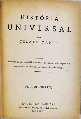 História Universal - Vol. 4