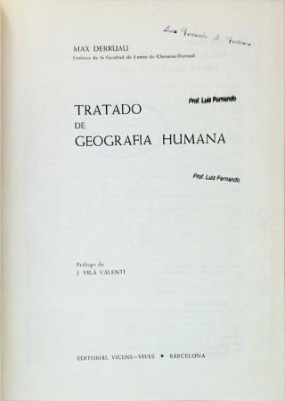 Tratado De Geografia Humana