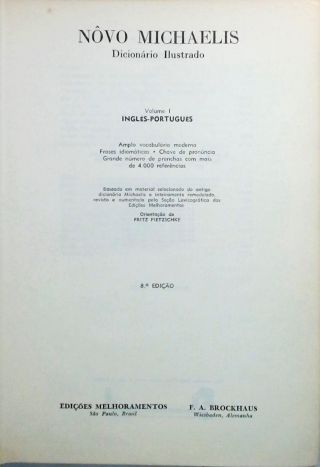Novo Michaelis - Inglês - Português (Volume I)