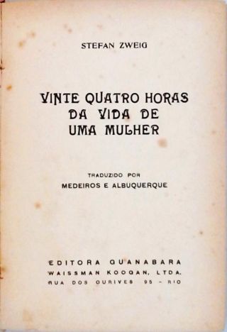 Vinte e Quatro Horas da Vida de Uma Mulher