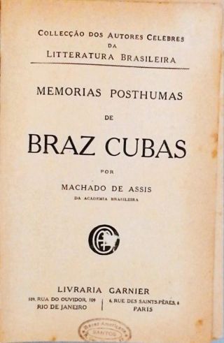 Memorias Posthumas De Braz Cubas
