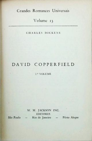 David Copperfield (Em 2 Volumes)