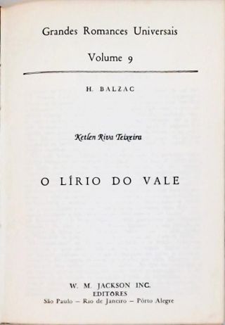 O Lírio do Vale