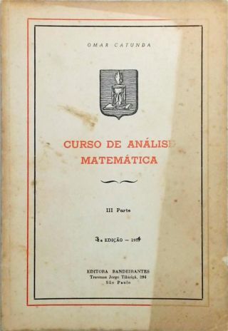 Curso de Análise Matemática III Parte