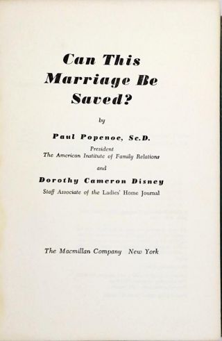 Can This Marriage Be Saved?