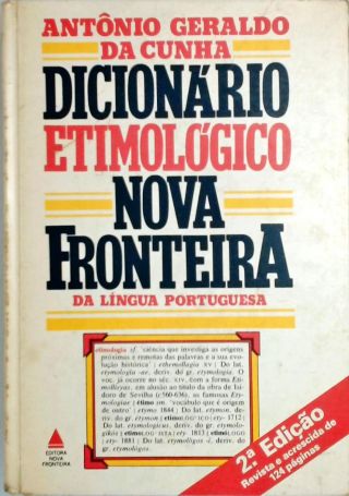 Dicionário Etimológico Nova Fronteira Da Língua Portuguesa