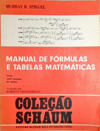 Manual de Fórmulas e Tabelas Matemáticas