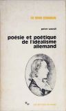 Poésie et Poétique de L Idéalisme Allemand