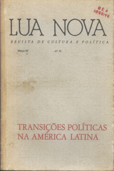 Lua Nova - Revista de Cultura e Política (Número 16)