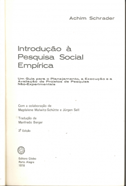 Introdução à Pesquisa Social Empírica