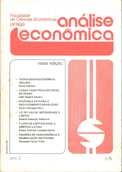 Análise Econômica (Ano 3, Nº 5)